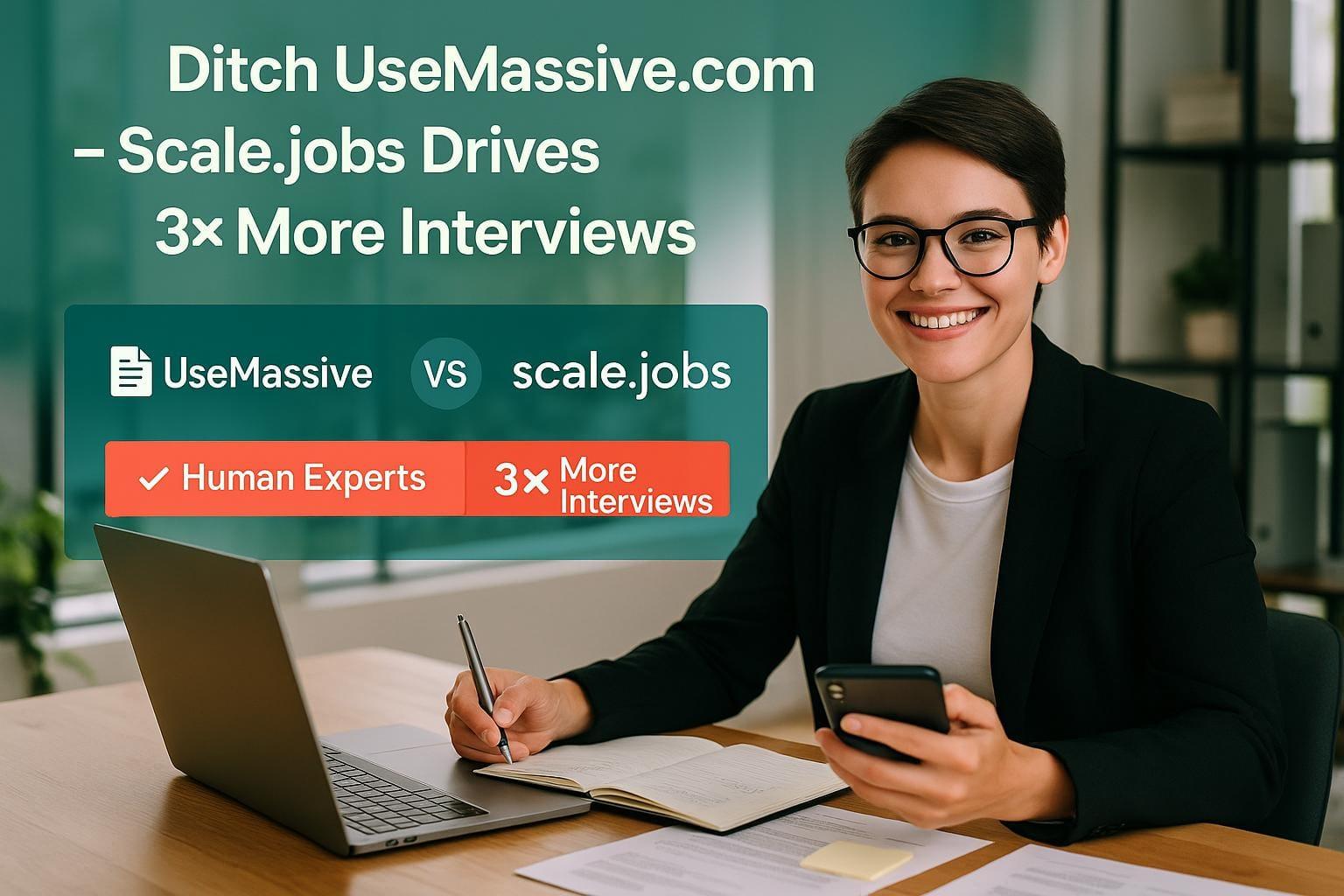 Preview for Ditch UseMassive.com - Scale.jobs Drives 3× More Interviews