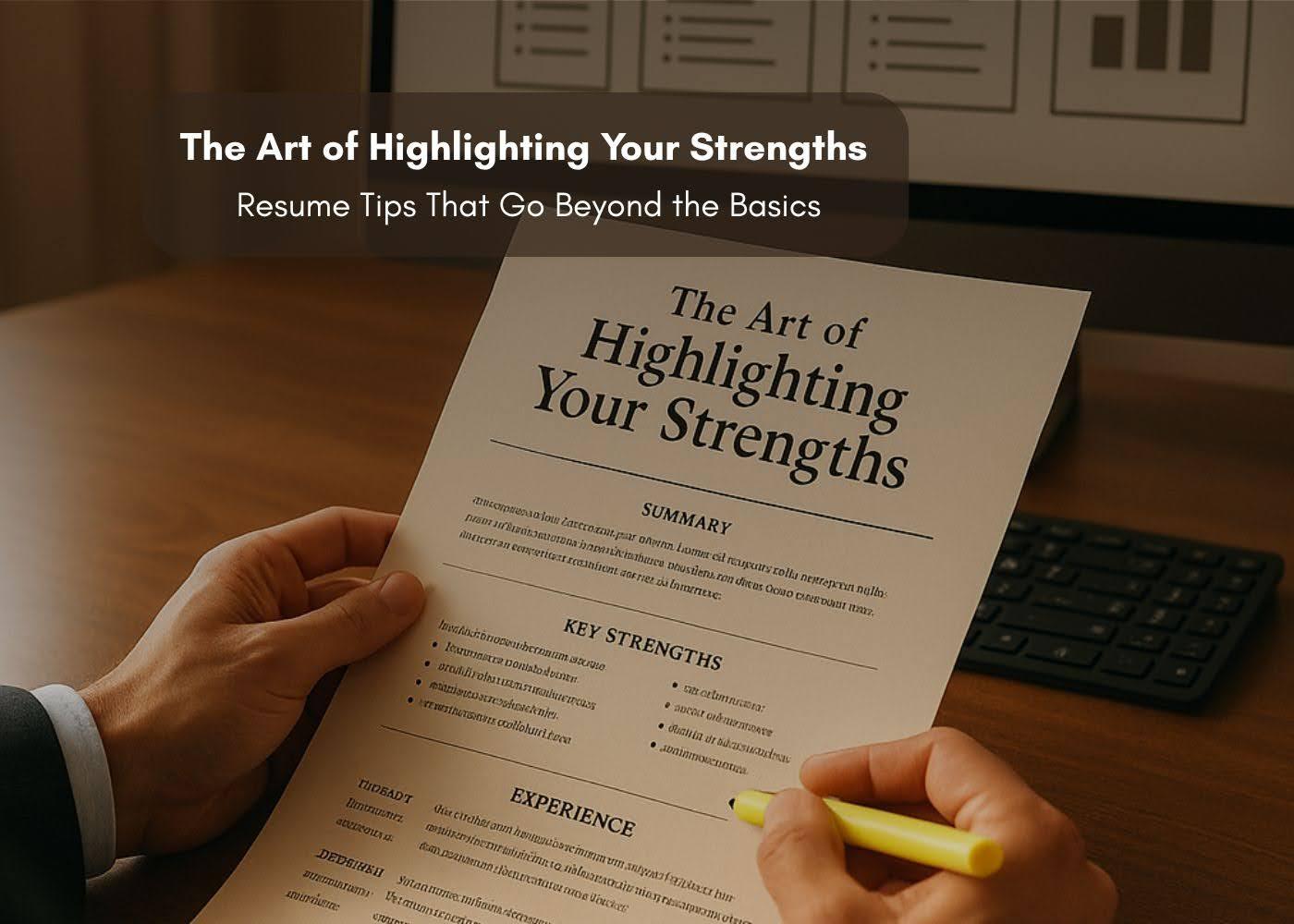 Preview for The Art of Highlighting Your Strengths: Resume Tips That Go Beyond the Basics