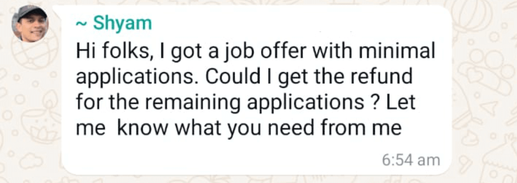 WhatsApp testimonial 26