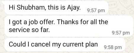 WhatsApp testimonial 3