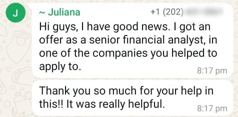 WhatsApp testimonial 34