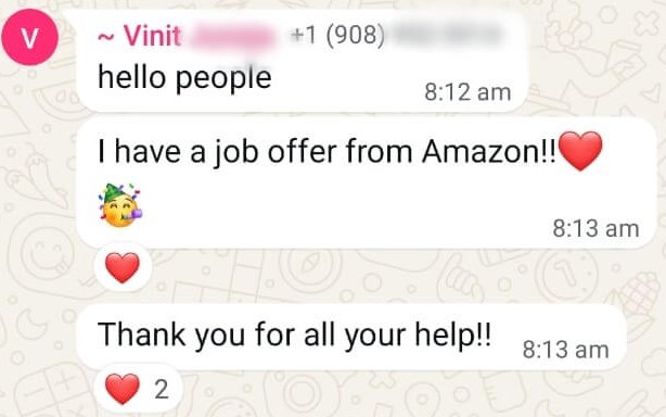 WhatsApp testimonial 12